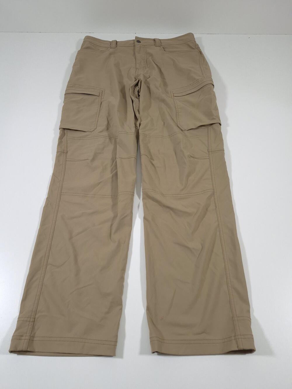 REI Co-op Sahara Cargo Pants Mens 34x32 Regular Fit Tan Hiking Outdoor 119170